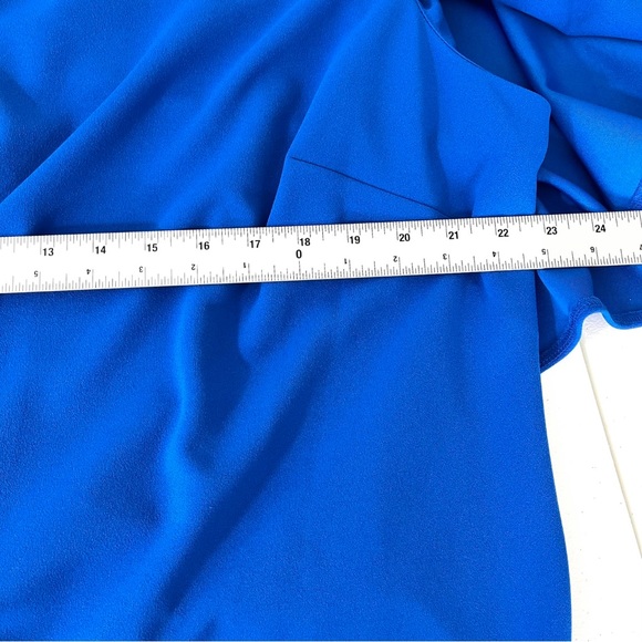 Calvin Klein Dress Womens Plus Size 22W Sheath Flutter Sleeves  Blue - Picture 9 of 10